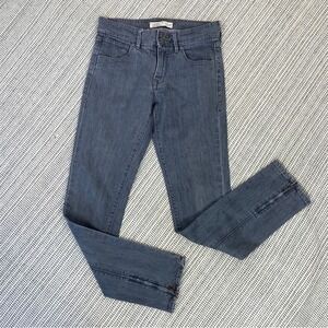 Old Navy High Rise Back Ankle‎ Zip Skinny Jeans Gray 4